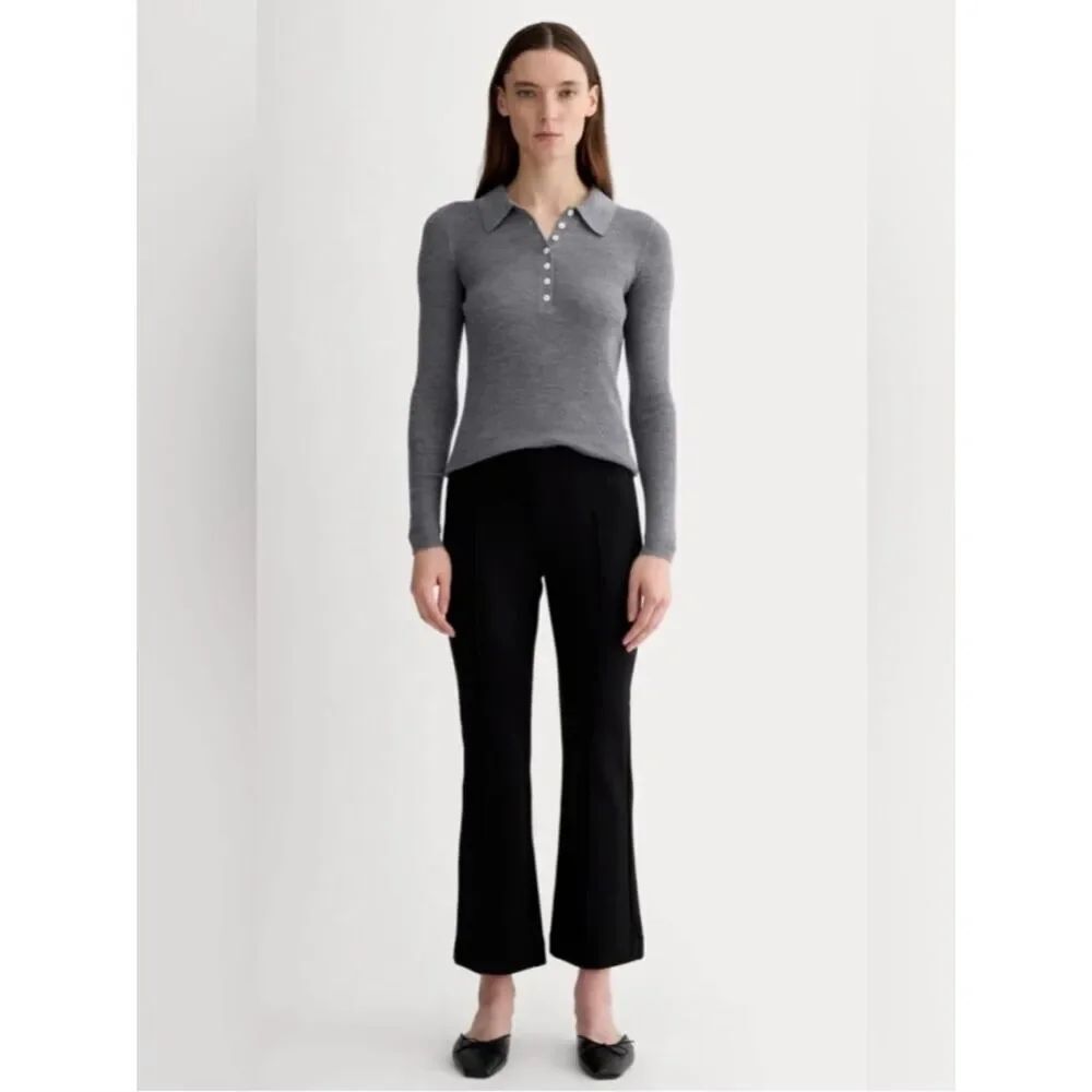 New Everlane The Dream Kick Flare Pant in Black Size S